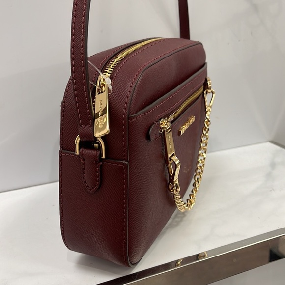 Michael Kors Jet Set Item Large East West Zip Chain Crossbody 
Merlot - Picture 13 of 16